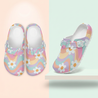 Daisy Floral Multi Coloured EVA Clogs Nurse Work Shoes