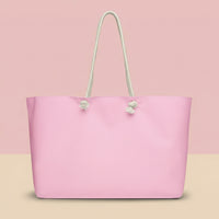 Light Pink Canvas Tote Bags | Soft Pastel Oversized Weekender