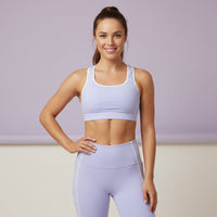 Lavender Sports Bra | Pastel Purple Padded Medium Support Bra