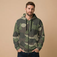 Camo Zip Up | Classic Green Camo Unisex Zip Hoodie