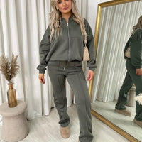 Zip Bomber Jacket and Trouser Co-ord Set