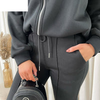 Zip Bomber Jacket and Trouser Co-ord Set