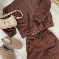 Zip Bomber Jacket and Trouser Co-ord Set