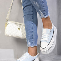 Platform Wedge Lace Up Trainers