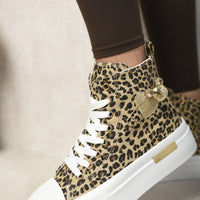 High Top Lace Up Platform Ankle Trainers with Decorative Detail
