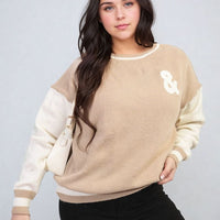 Round Neck Rock & Roll Print Knitted Jumper