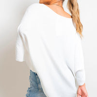 Oversized Batwing Sleeve Casual Tops