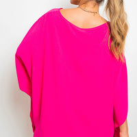 Oversized Batwing Sleeve Casual Tops