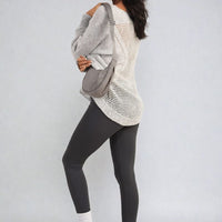 Knitted Jumper in Avocado Green with Patterned Back