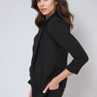 Open Front Cardigan with Front Pockets