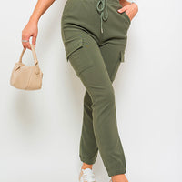 Fleece Lined Cargo Pocket Trouser with Drawstring