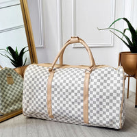 Checked Print Overnight Bag