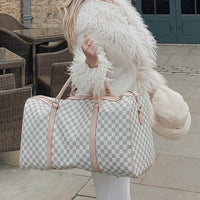 Checked Print Overnight Bag