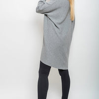 Turtle Neck Longline Knitted Jumper