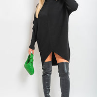 Turtle Neck Longline Knitted Jumper