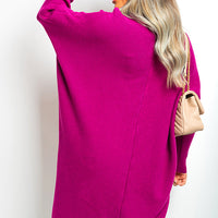 Turtle Neck Longline Knitted Jumper
