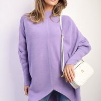 Turtle Neck Longline Knitted Jumper