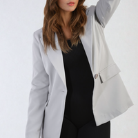Open Front Oversized Casual Blazer