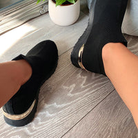Slip On Sock Wedge Trainers