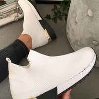 Slip On Sock Wedge Trainers