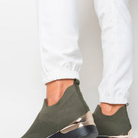 Slip On Sock Wedge Trainers