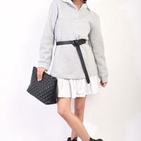 Collared Long Sleeve Mini Dress