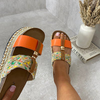 Strappy Slip On Platform Sandals