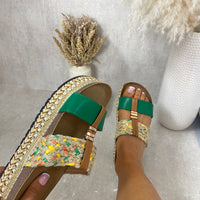 Strappy Slip On Platform Sandals