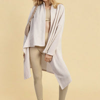 Open Front Long Back Knitted Cardigan