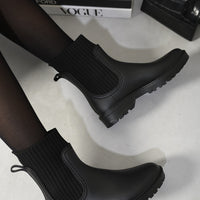 Slip On Platform Ankle Boots