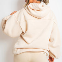 Fall Winter Oversized Ruched Sleeves Hoodie
