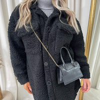 Button Down Collared Winter Coat Jacket