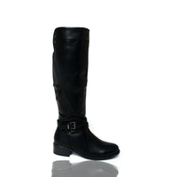 Knee High Boots in Camel with Buckle Detail
