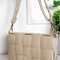 Padded Shoulder Bag with Chain Detail