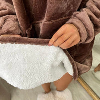 Oversized Fluffy Winter Blanket Hoodie