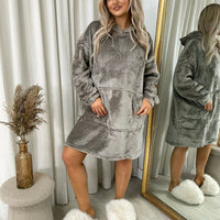 Oversized Fluffy Winter Blanket Hoodie