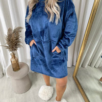 Oversized Fluffy Winter Blanket Hoodie