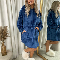 Oversized Fluffy Winter Blanket Hoodie