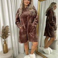 Oversized Fluffy Winter Blanket Hoodie