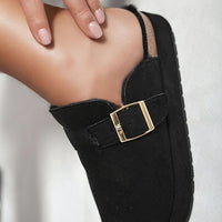 Platform Clogs in Beige with Faux Fur Lining
