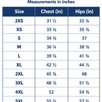 Red gingham bandeau bikini size chart with chest and hip measurement table