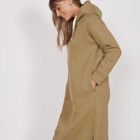 Adrienne Khaki Longline Sweater Dress-2