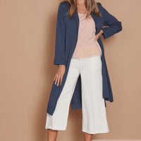 Dali Navy Longline Lightweight Coat-0