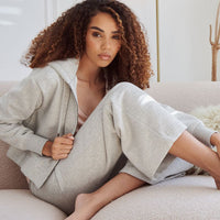 Eleanor Light Grey Loungewear Wide Leg Joggers-0