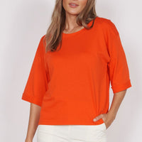 Gabi Red Classic Oversized T-Shirt-0