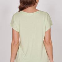 Phoebe Green Sleeveless V Neck Top-3