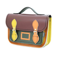 Leather Midi Satchel - Autumnal Kaleidoscope-2