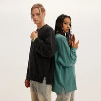 Heavyweight Oversized Side Slit Faded Unisex Sweatshirt S-XL