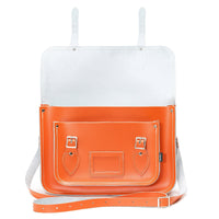 Handmade Leather Satchel - Orange-4