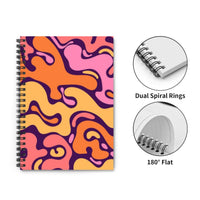 Orange Spiral Pack Of 3 Funky Notebooks